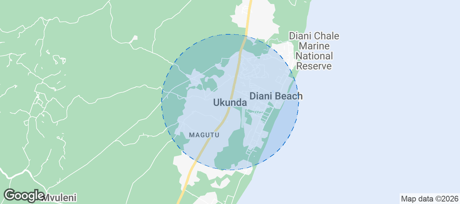 Ukunda Airbnb map